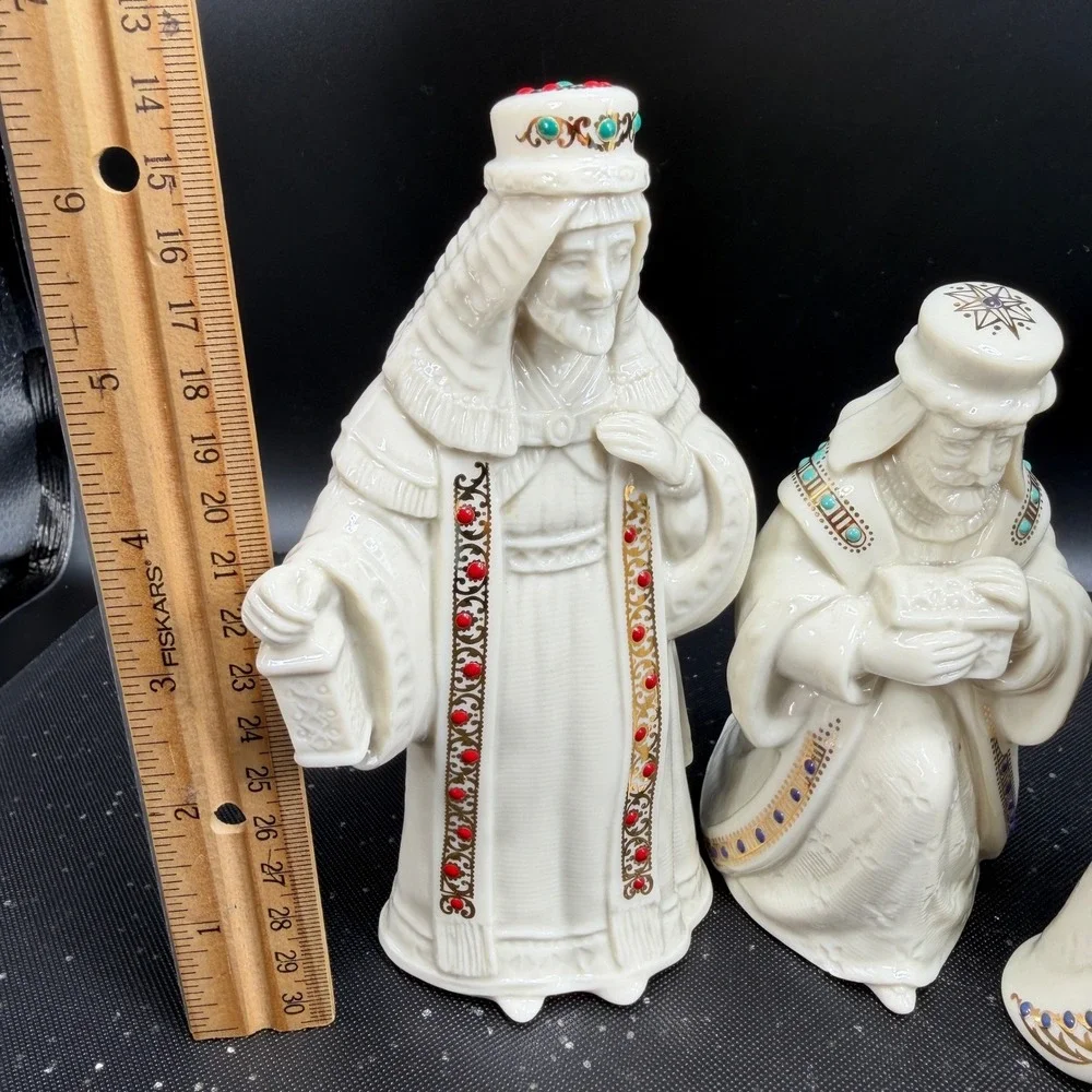 Lenox China‎ Jewels Three Kings Nativity Set Balthazar Gaspar Melchior 1994 NEW